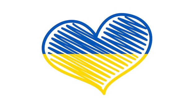 Serce w ukraińskich kolorach