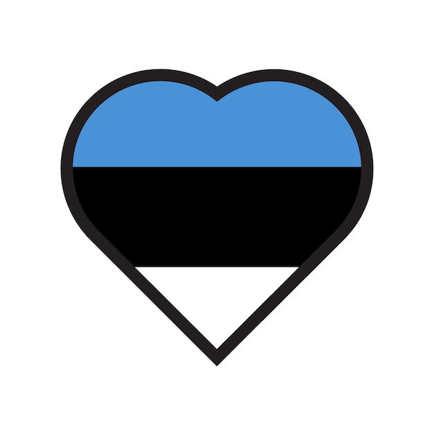 Plik wektorowy serce z flagą estonii
