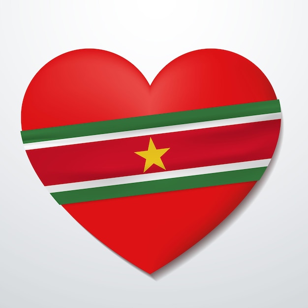 Serce Z Flagą Surinamu