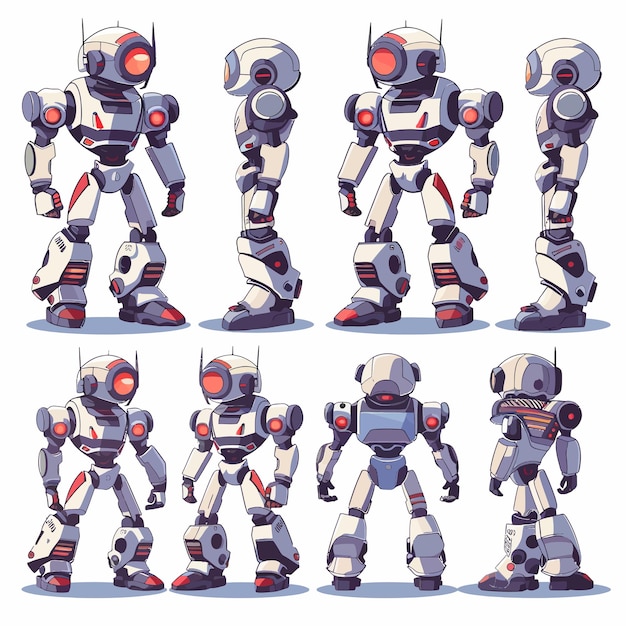 seria animowanych robotów z różnymi postaciami