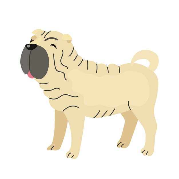 Shar pei icon clipart avatar logotyp izolowana ilustracja