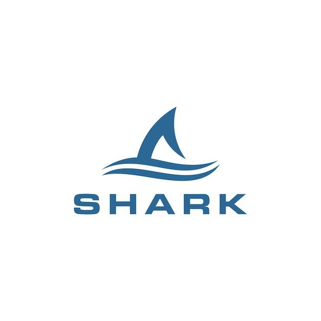 Shark Fine Z Wave Blue Symbol Logo Design