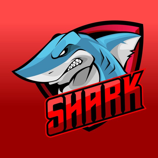 Shark Mascot Esport Logo Wektor