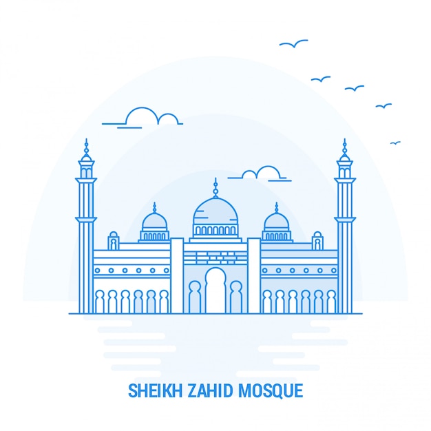 Sheikh Zahid Mosque Blue Landmark