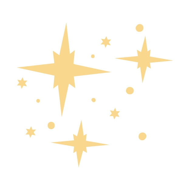 Shine Effect Sign Vector Design Zestaw kształtów gwiazd Magiczne symbole