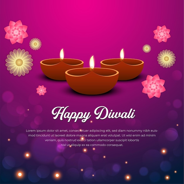 Shiny Celebration Diwali Festival Of Lights Holiday Design Wektor