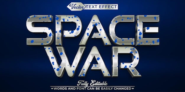 Shiny Futurisctic War Vector Editable Text Effect Template (Szablon efektów tekstowych edytowalnych)
