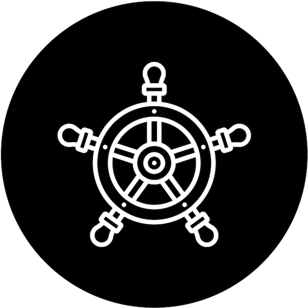 Plik wektorowy ship wheel icon style