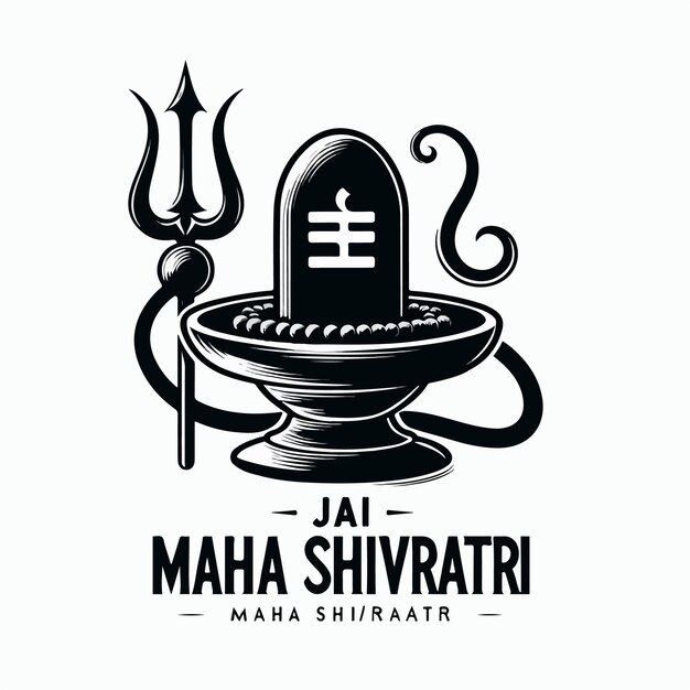 Plik wektorowy shiv ling ilustracja wektorowa maha shivratri festiwal baner religijne tło