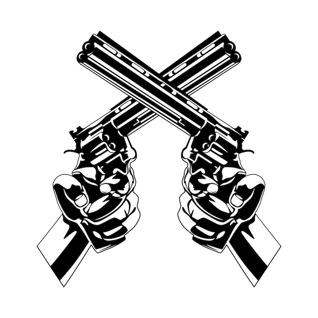 Shooter Pistolety Grafika Wektorowa I Ilustracji