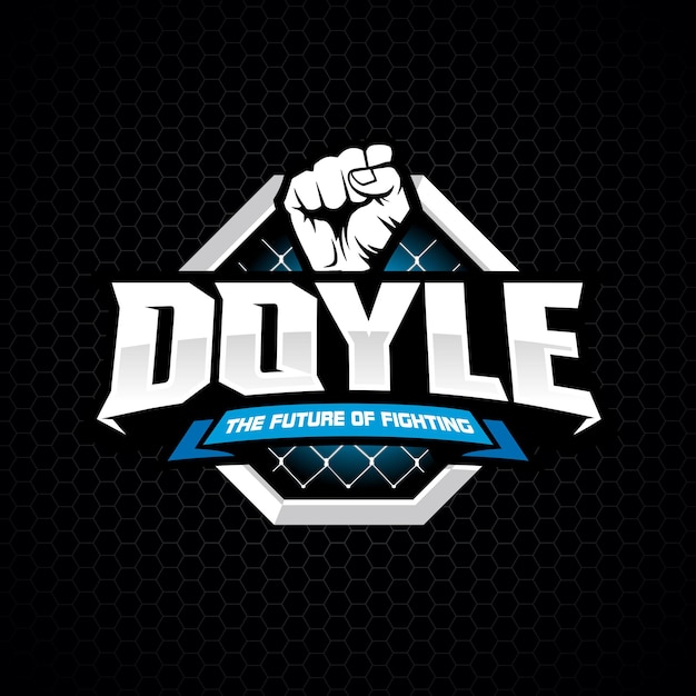 Siatka Bokserska Mma Polygon Doyle Logo