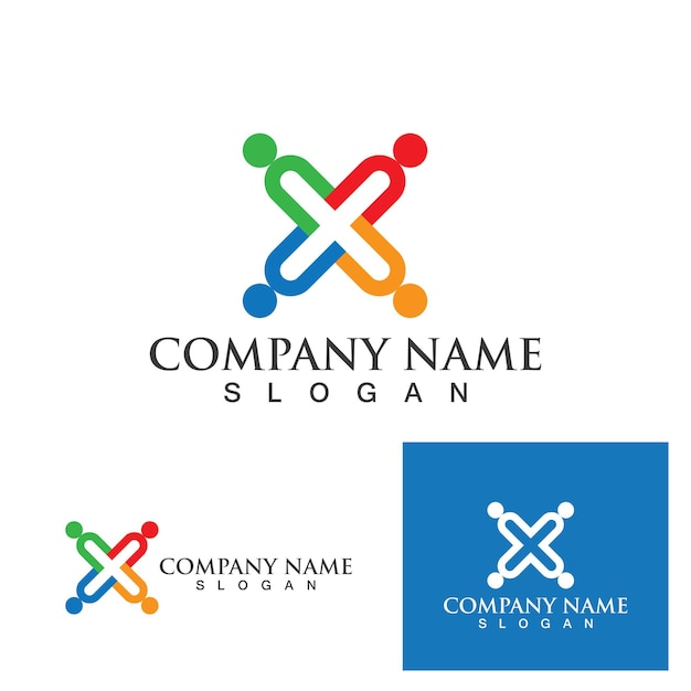 Sieć Logo Społeczności I Ikona Społecznościowa