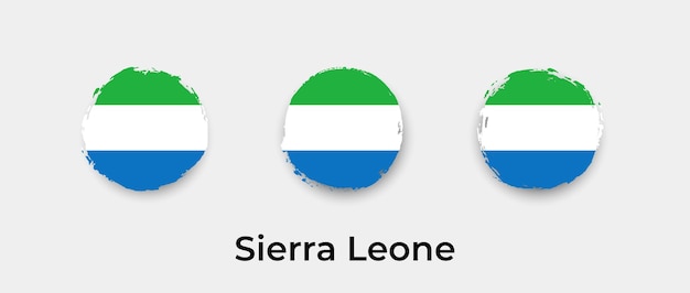 Sierra Leone flaga grunge pęcherzyki ikona ilustracja wektorowa