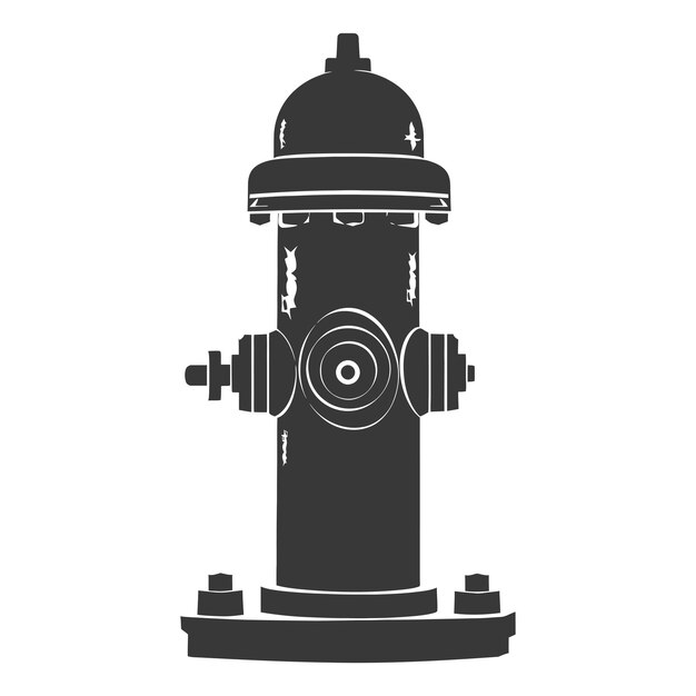Plik wektorowy silhouet hydrant przeciwpożarowy tylko kolor czarny