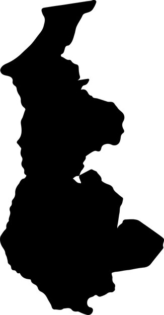 Plik wektorowy silhouetowa mapa luapula w zambii