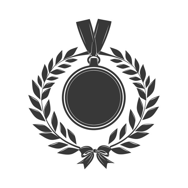 Plik wektorowy silhouette medal award tylko czarny kolor