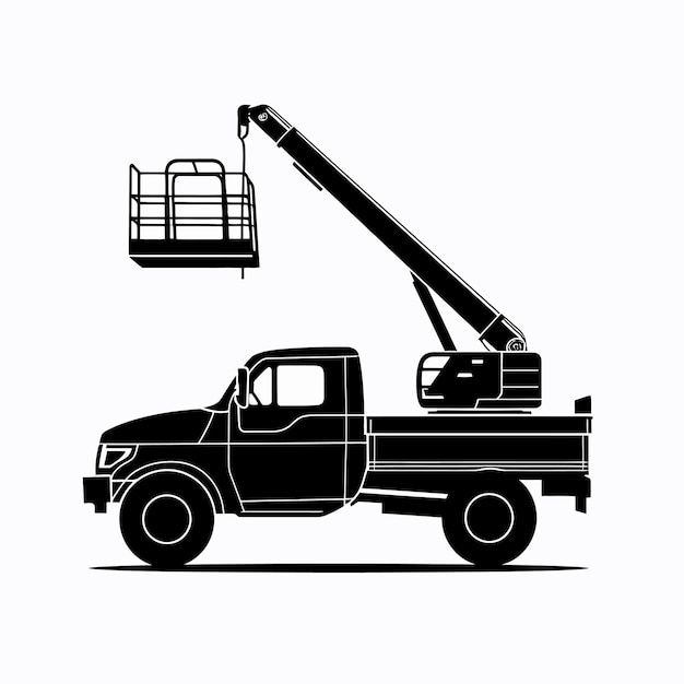 Silhouette_of_aerial_work_platform_bucket_truck