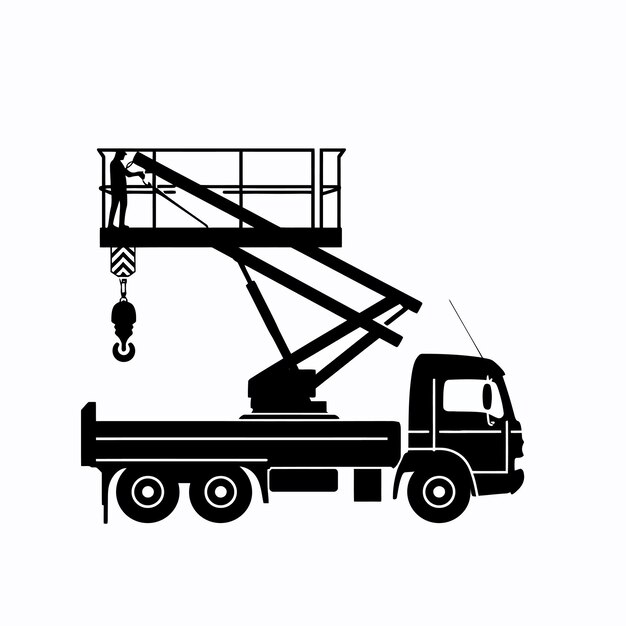 Silhouette_of_aerial_work_platform_bucket_truck