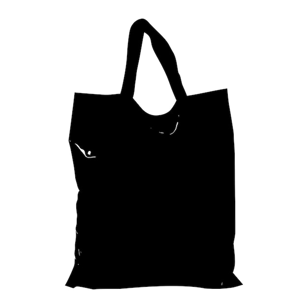 Plik wektorowy silhouette plastic bag black color only