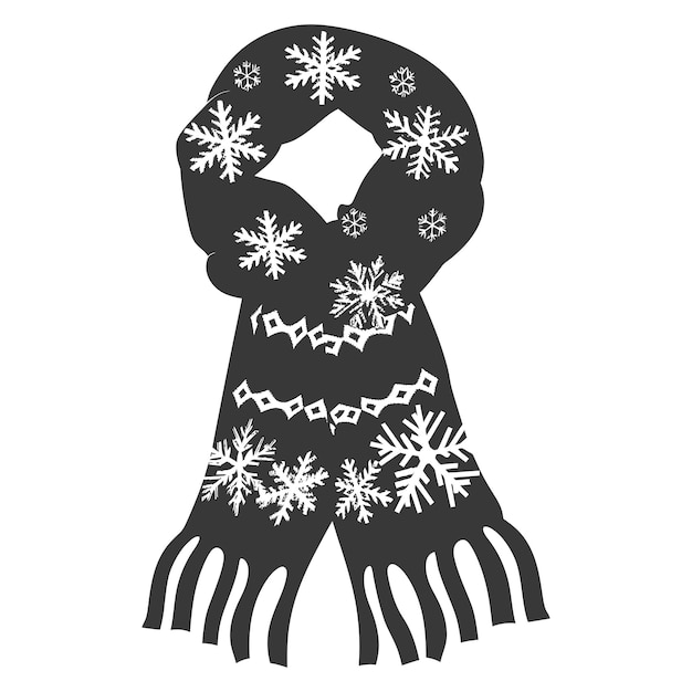 Plik wektorowy silhouette śnieżny szalik czarny kolor tylko pełny