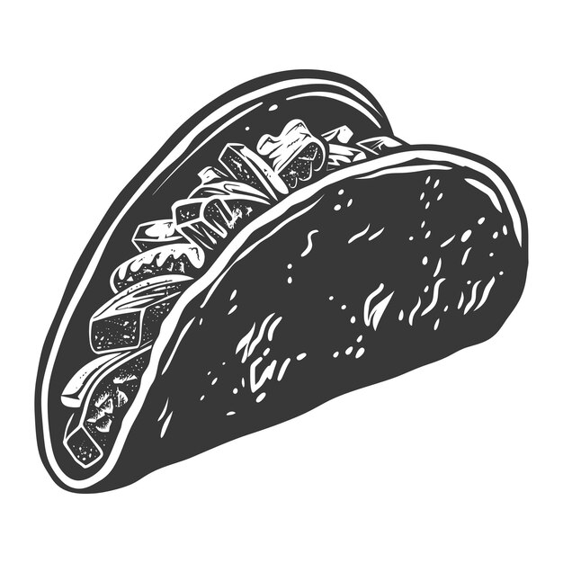 Plik wektorowy silhouette taco jedzenie tylko czarny kolor
