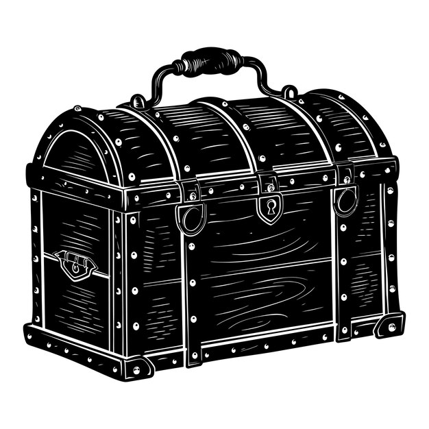 Plik wektorowy silhouette treasure chest tylko czarny kolor