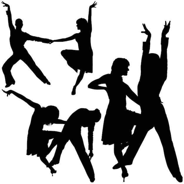 Silhouetted Latino Dancers