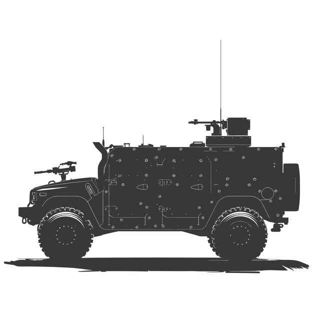 Plik wektorowy silhueta opancerzonego pojazdu bojowego tylko czarny kolor