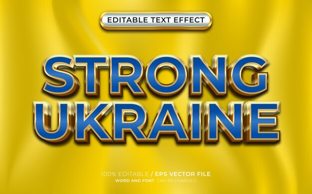 Silny Efekt Tekstu 3d Na Ukrainie