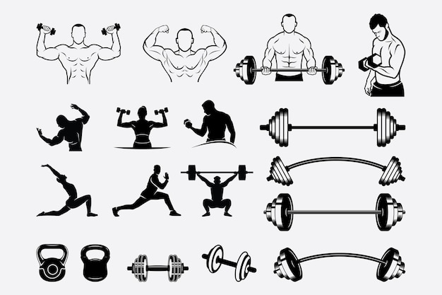 Siłownia i fitness wektor