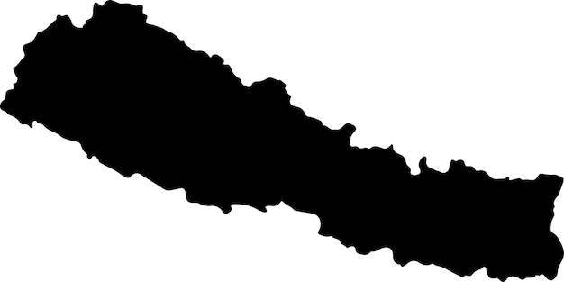 Plik wektorowy siluetowa mapa nepalu