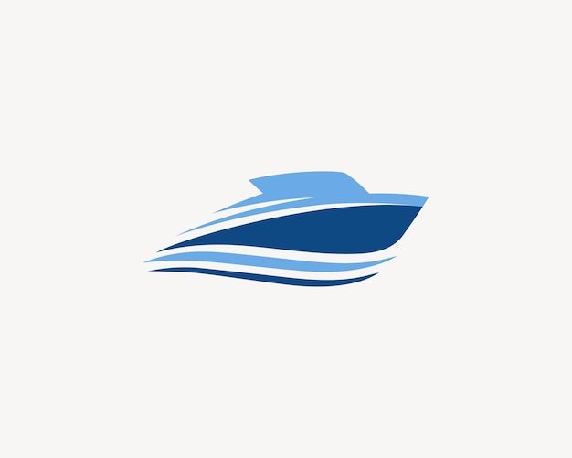 Siluweta łodzi jachtowej logo ikon projektowania abstrakcyjnego szablonu wektorowego