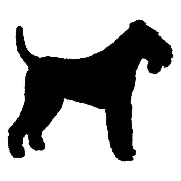 Plik wektorowy siluweta psa airedale terrier rasy psów logo wektor monogramu psa