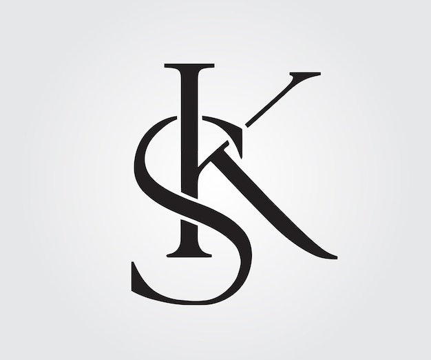 Plik wektorowy sk letters abstract logo ks