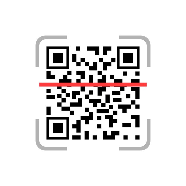 Skanowanie kodów QR Ilustracja wektorowa