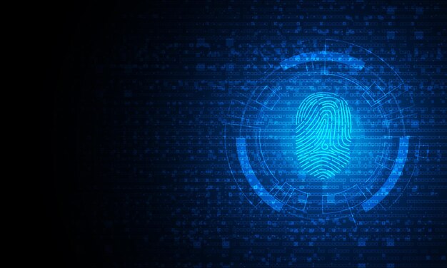 Skanowanie odcisków palców Bezpieczeństwo cybernetyczne i kontrola hasła za pomocą odcinków palców dostęp z biometryką