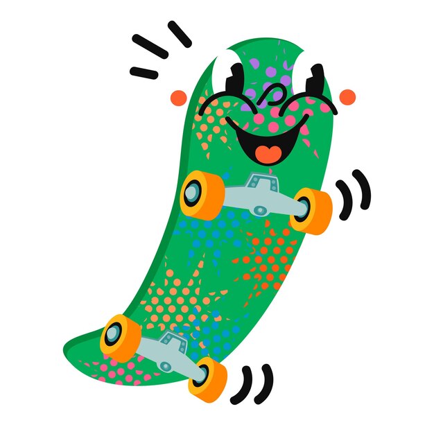 Skate Kolorowa Ilustracja