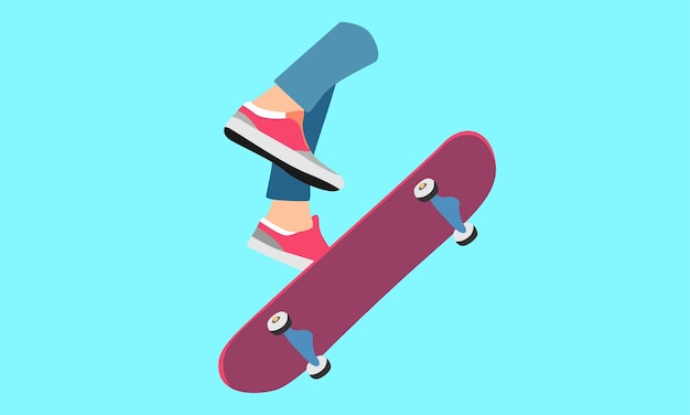 skateboardzista jeździ na łyżwach