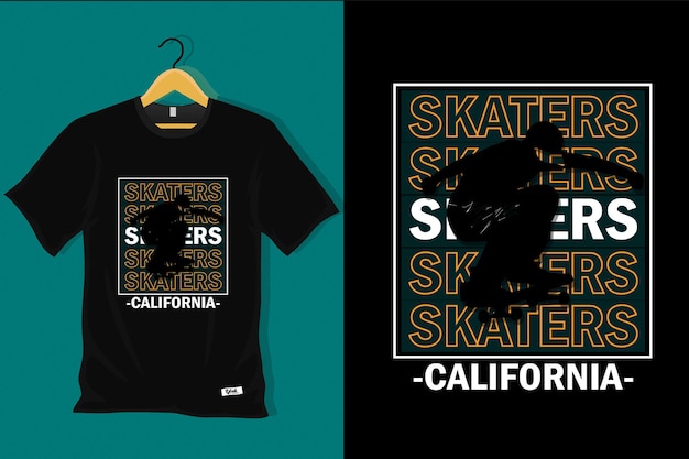 Plik wektorowy skaters california retro t shirt design