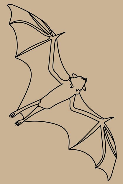 Plik wektorowy sketch bat line art