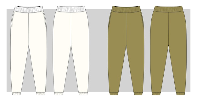 Sketch Płaskich Spodni Unisexowych