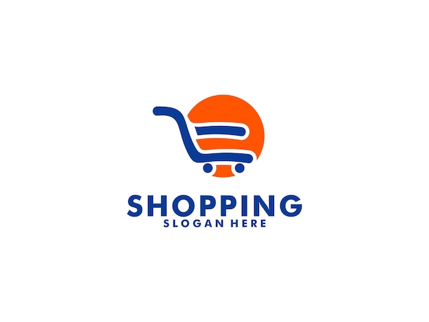 Sklepowe projekty logo Szablon Ilustracja wektorowa grafika koszyka Idealne do logo e-commerce