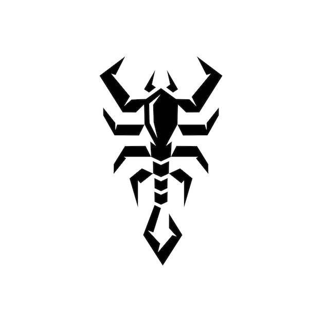 Skorpion Logo Linia Streszczenie Znak Zodiaku Ostry Skorpion Plemienny Tatuaż Projekt Graficzny Ilustracja