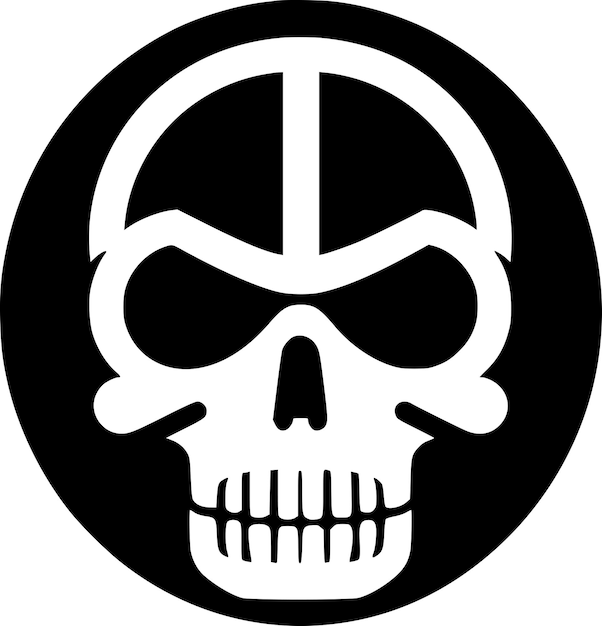 Plik wektorowy skull minimalist i flat logo wektor ilustracja