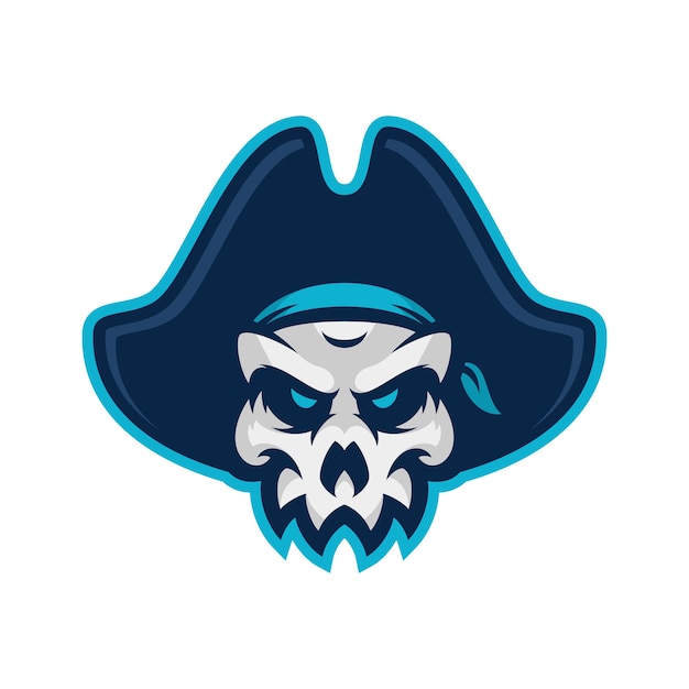 Plik wektorowy skull pirate sport & esport logo