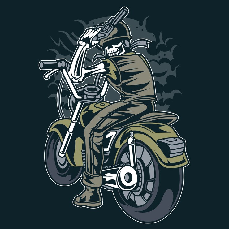 Wektor skull rider