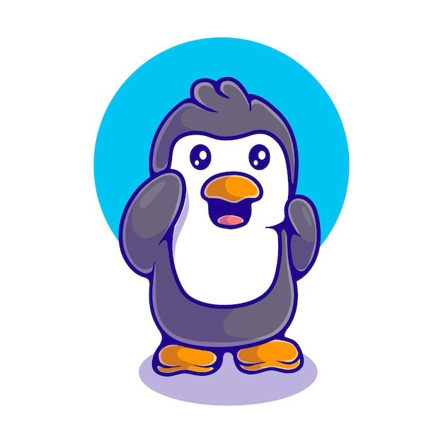 Śliczna ilustracja pingwina