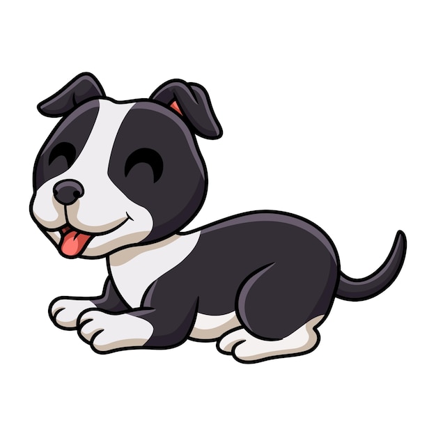 Śliczna Kreskówka Pies Amerykański Staffordshire Terrier