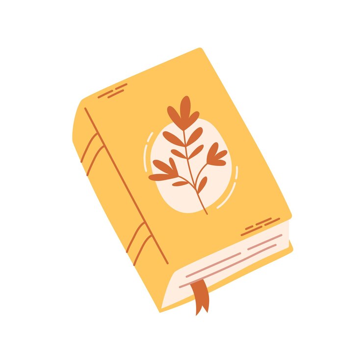 Śliczna książka zielnik czasopismo literatura Światowy dzień książki Ilustracja wektorowa w płaskim stylu