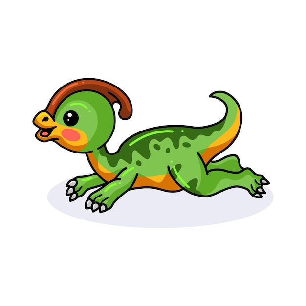 Śliczna Mała Kreskówka Dinozaurów Parazaurolof